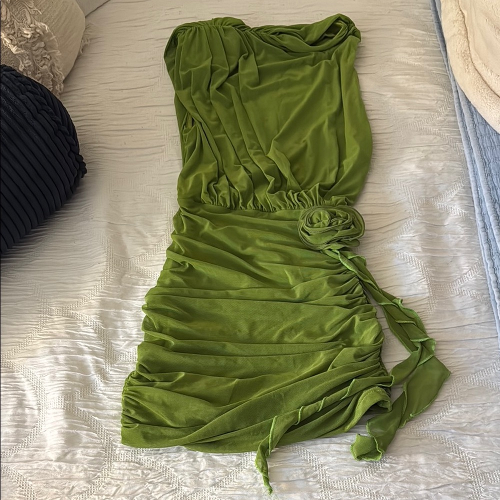 Mini green dress